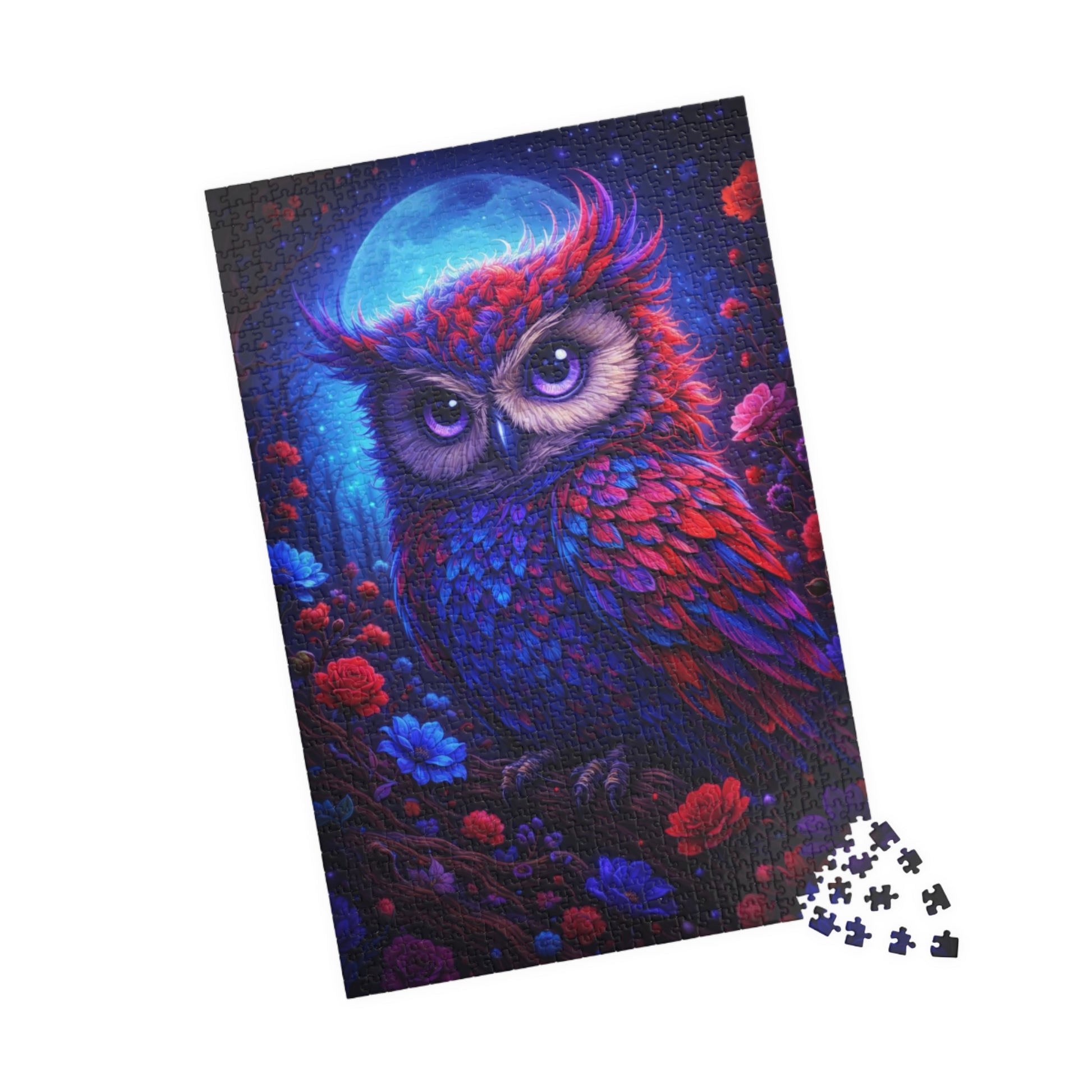 Printify Puzzle Mystic Owl Glow Jigsaw Puzzle