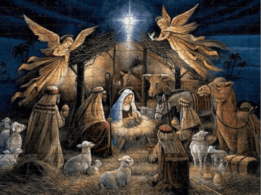 5DDPaints.com Art & Craft Kits Nativity Night Jigsaw Puzzle – 500 Piece Christmas Story