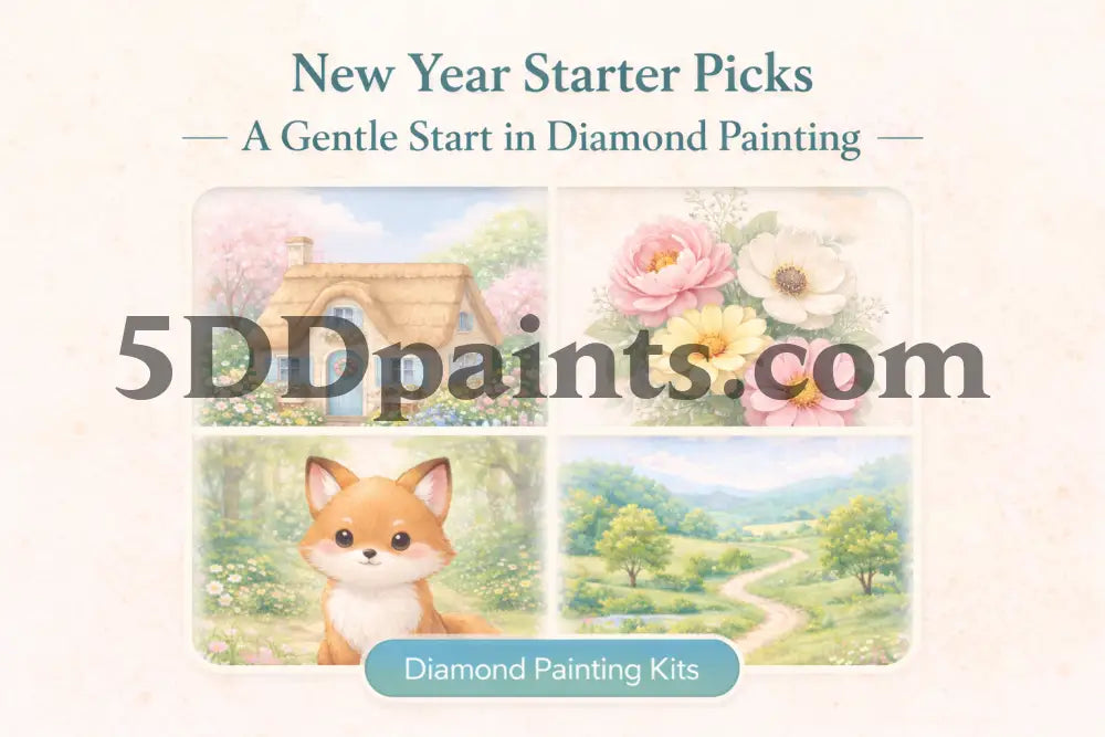 5DDPaints.com arts and crafts kit New Year Starter Picks | A Gentle Start in Diamond Painting