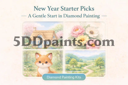 5DDPaints.com arts and crafts kit New Year Starter Picks | A Gentle Start in Diamond Painting