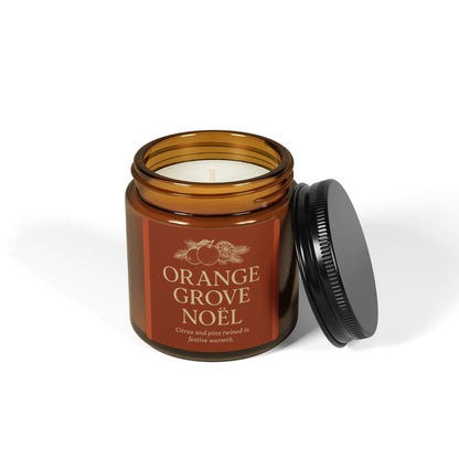 Printify Home Decor Orange Grove Noël - Amber Jar Scented Soy Candle