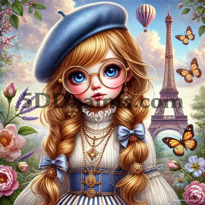 5DDPaints.com arts and crafts kit Parisian Daydream Diamond Painting Kit