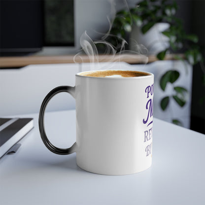 Printify Mug 11oz Powered by Magic, Revealed by Heat – Color Morphing Mug