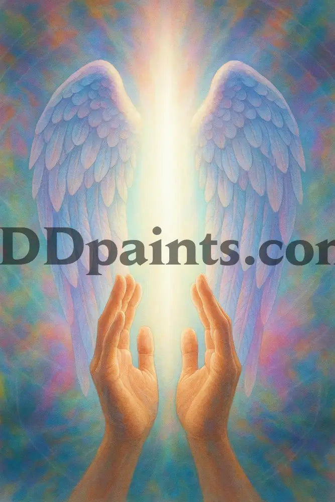 5DDPaints.com home decor Praying Hands and Angel Wings Diamond Painting