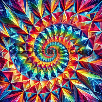 5DDPaints.com arts and crafts kit Prism Spiral Diamond Painting (AB Drills)