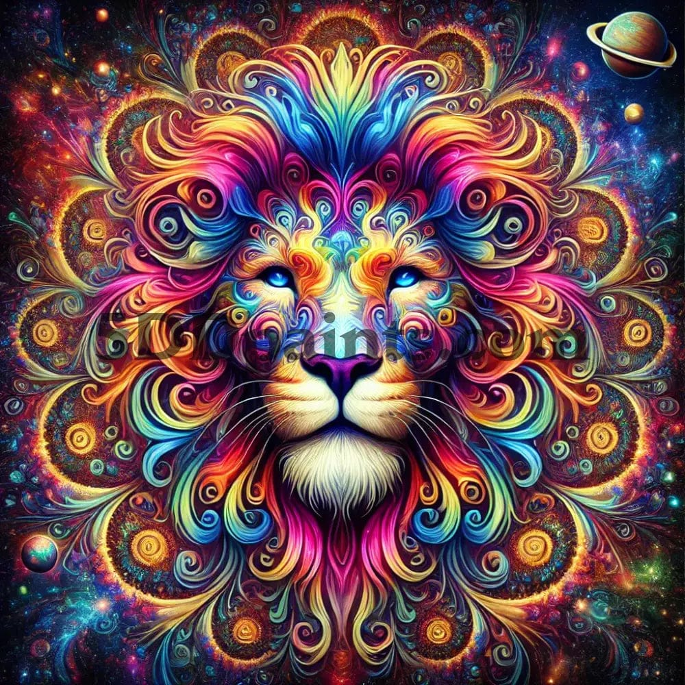 Psychedelic Lion: Mystical Strength In Color Arts And Crafts Kit