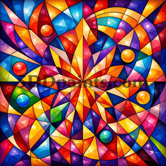 5DDPaints.com Art & Craft Kits Radiant Kaleidoscope Starburst Diamond Painting Kit