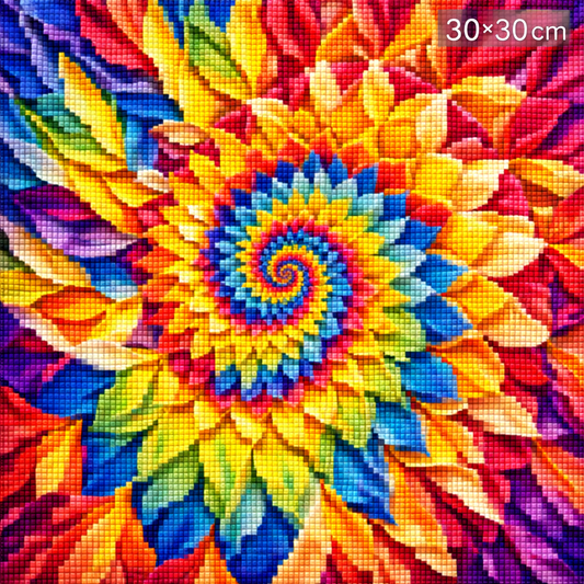 5DDPaints.com Art & Craft Kits Rainbow Spiral Bloom Diamond Painting Kit