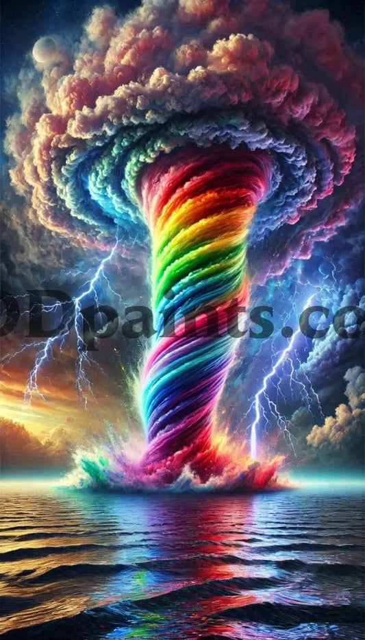 5DDPaints.com Art & Craft Kits Rainbow Tornado Diamond Painting (AB Drills)