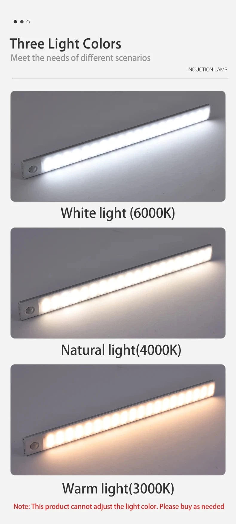 Amazello lights Rechargeable Motion Sensor LED Cabinet Light