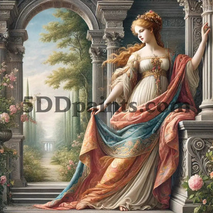 5DDPaints.com arts and crafts kit Renaissance Grace Diamond Painting Kit