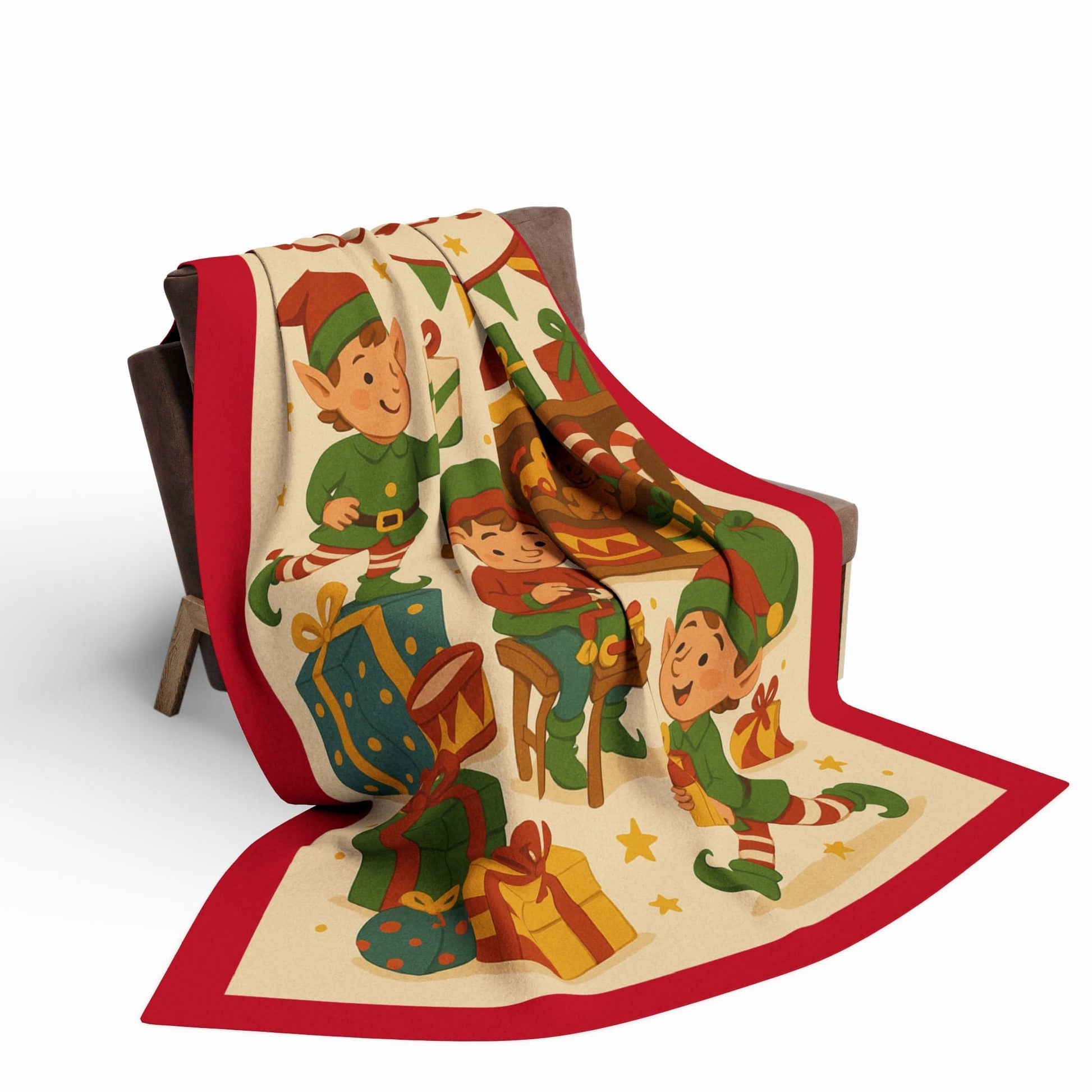Printify Home Decor Santa's Workshop - Cozy Christmas Fleece Blanket