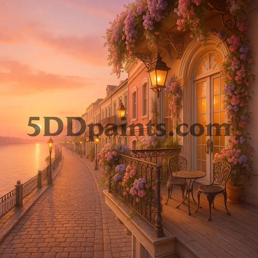 5DDPaints.com Art & Craft Kits Savannah Sunset Charm – Limited Edition 3-Piece Southern Charm Balcony Trio