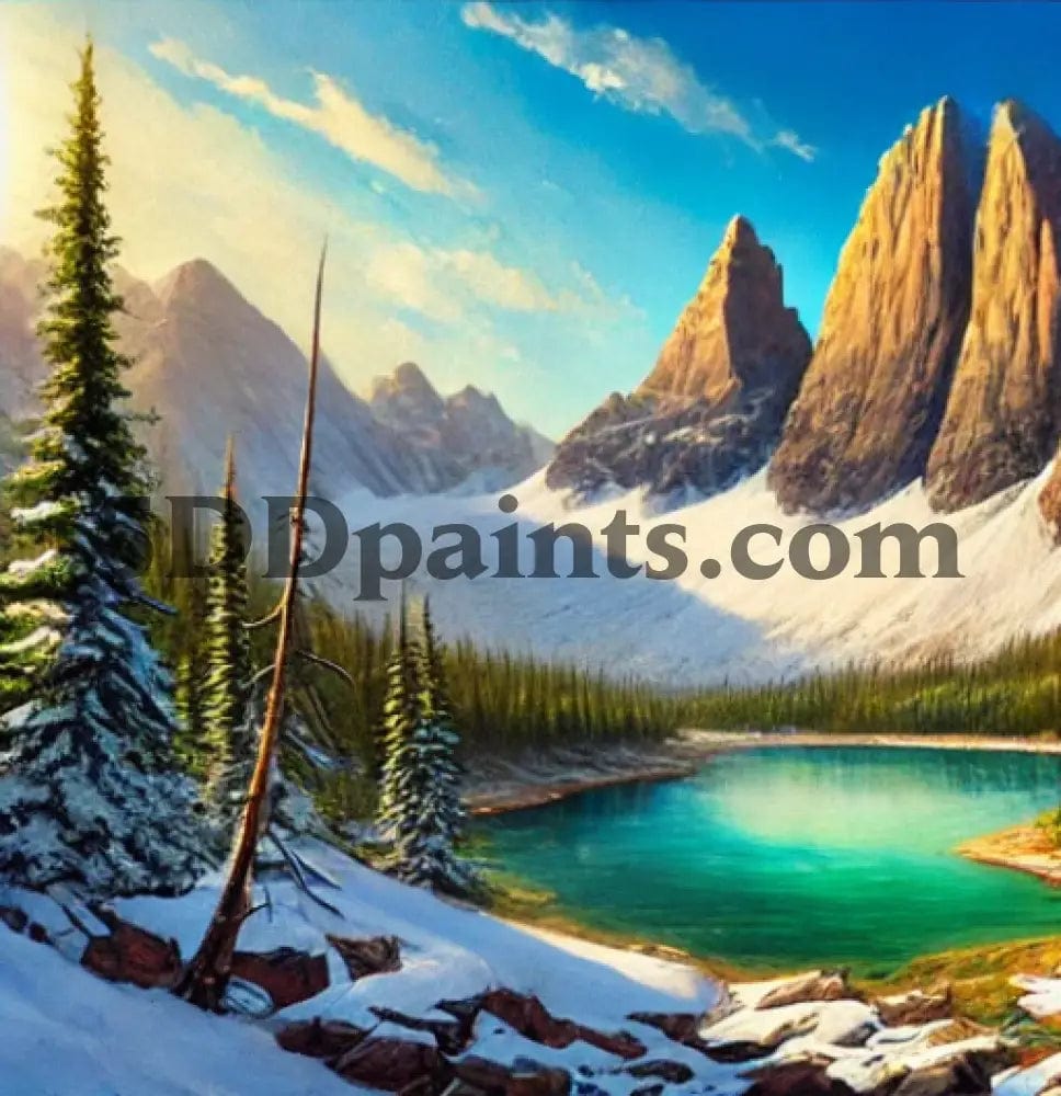 5DDPaints.com arts and crafts kit Seasons of Serenity: Mountain Landscape Diamond Painting Collection