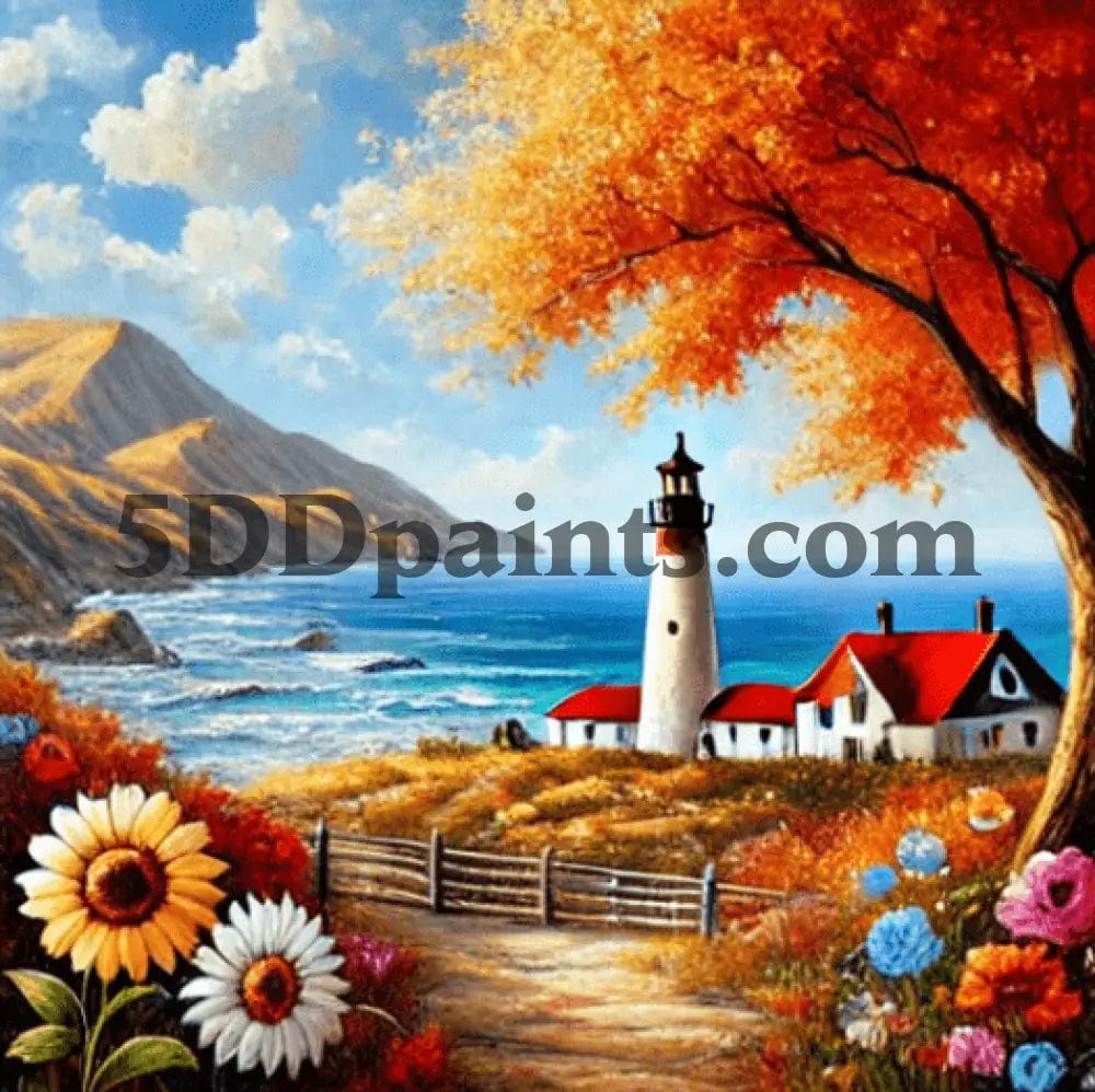 5DDPaints.com arts and crafts kit Serene Landscape Collection: Set of 4 Exclusive Diamond Paintings