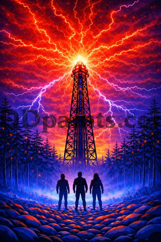 5DDPaints.com home decor Signal in the Storm – Supernatural Lightning Tower Diamond Painting