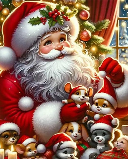 5DDpaints.com RM20893 / round 40x50cm Snowy Magical Christmas Diamond Painting