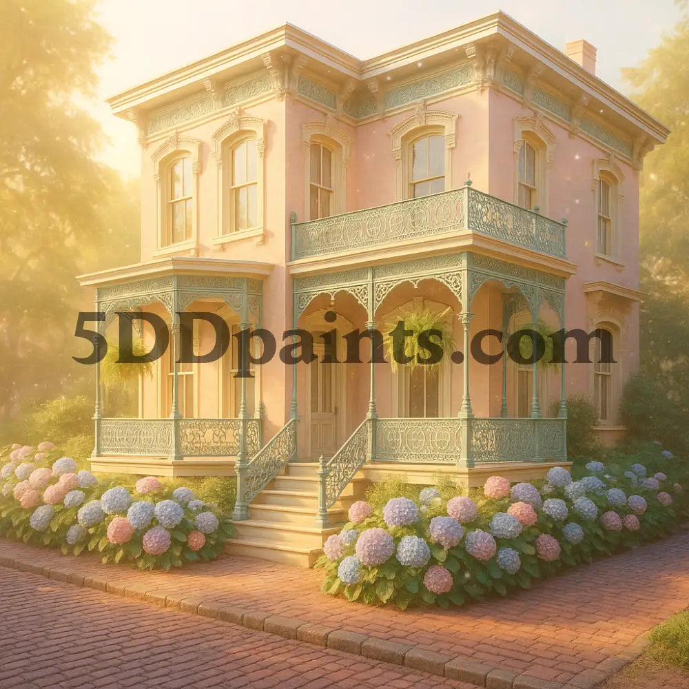 5DDPaints.com arts and crafts kit Southern Home Garden Glow Diamond Painting Kit