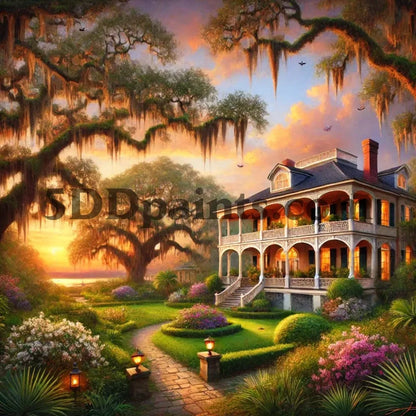 5DDPaints.com arts and crafts kit "Southern Serenity" Diamond Painting Kit — Southern Charm Collection