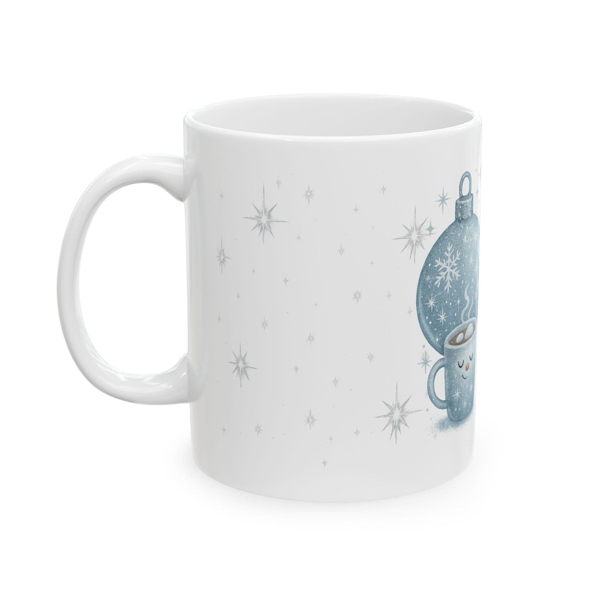 Printify Mug Sparkle Season Is Here Mug – Festive Winter Ceramic Coffee Cup (11oz / 15oz)