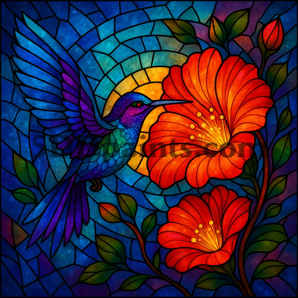 5DDPaints.com arts and crafts kit 🌟 Stained Glass Serenity Collection 🌟