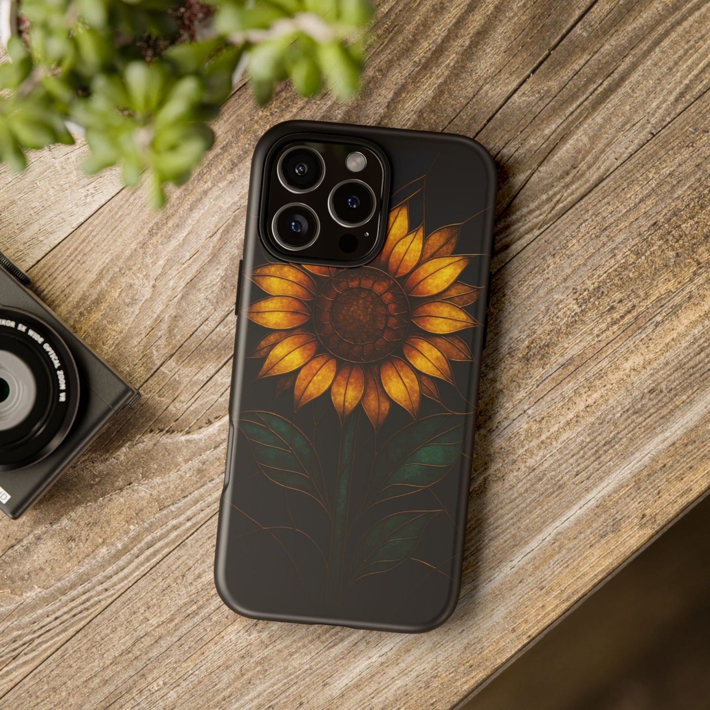 Printify Phone Case Stained-Glass Sunflower Phone Case 🌻✨