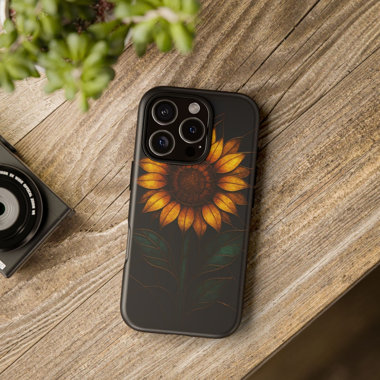 Printify Phone Case Stained-Glass Sunflower Phone Case 🌻✨
