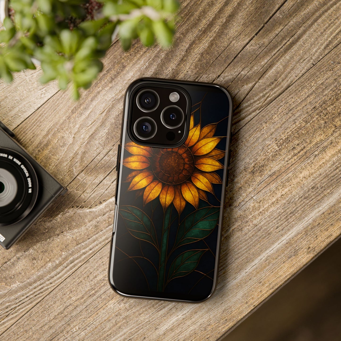 Printify Phone Case Stained-Glass Sunflower Phone Case 🌻✨