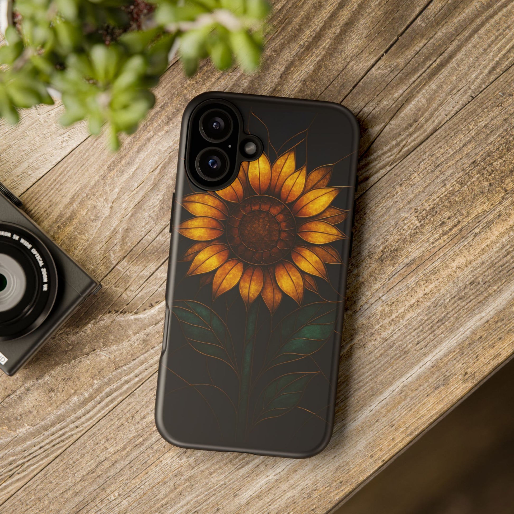 Printify Phone Case Stained-Glass Sunflower Phone Case 🌻✨