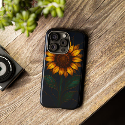 Printify Phone Case Stained-Glass Sunflower Phone Case 🌻✨