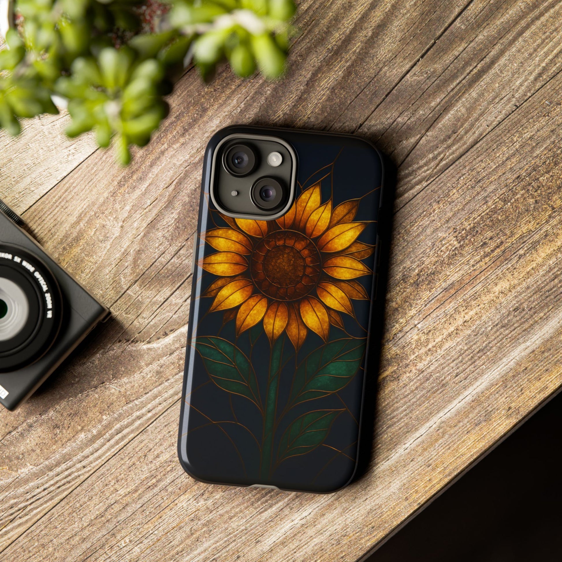 Printify Phone Case Stained-Glass Sunflower Phone Case 🌻✨