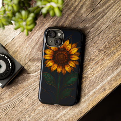 Printify Phone Case Stained-Glass Sunflower Phone Case 🌻✨