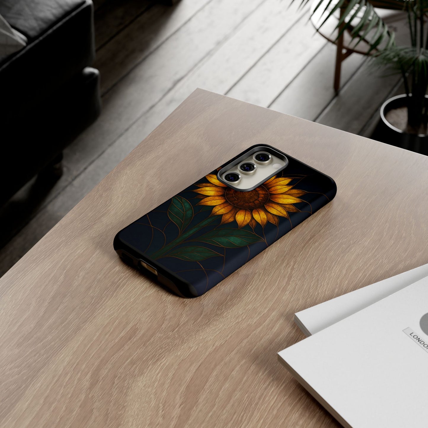 Printify Phone Case Stained-Glass Sunflower Phone Case 🌻✨