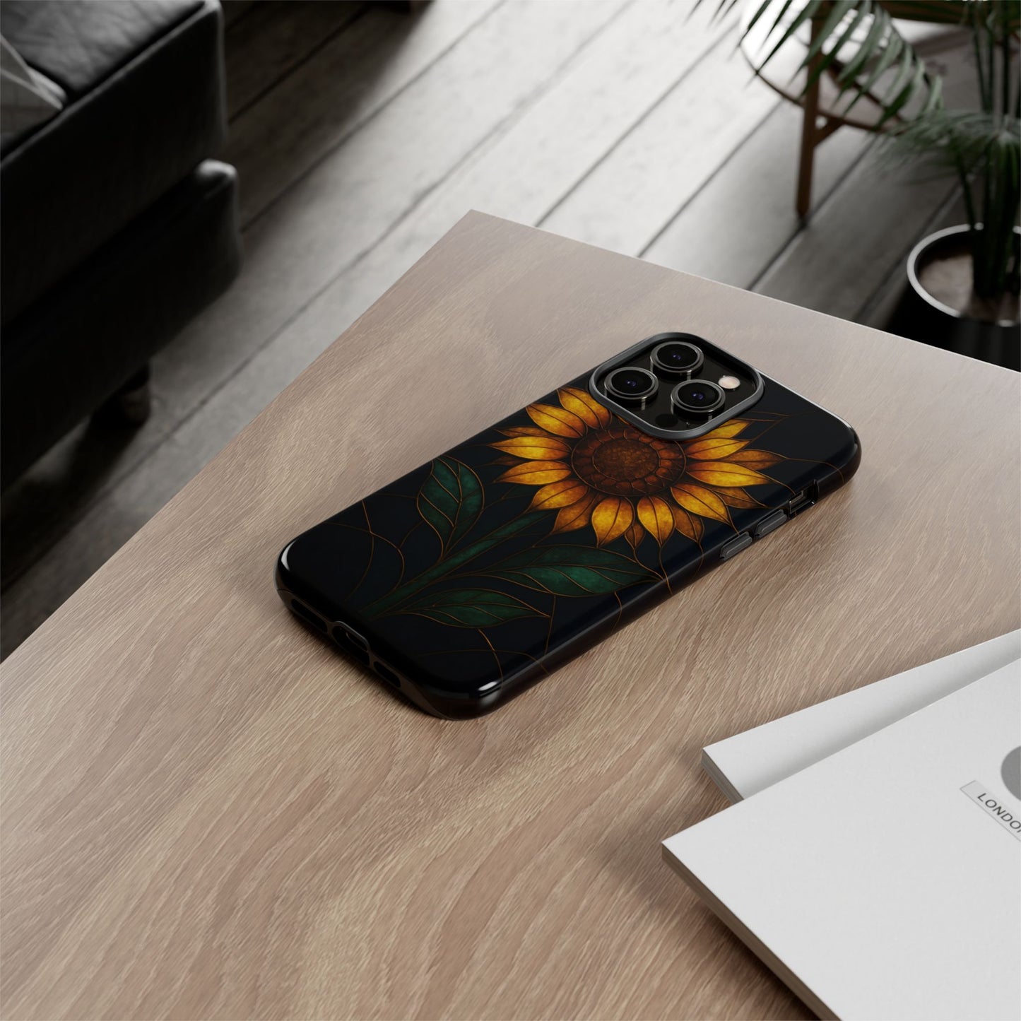 Printify Phone Case Stained-Glass Sunflower Phone Case 🌻✨