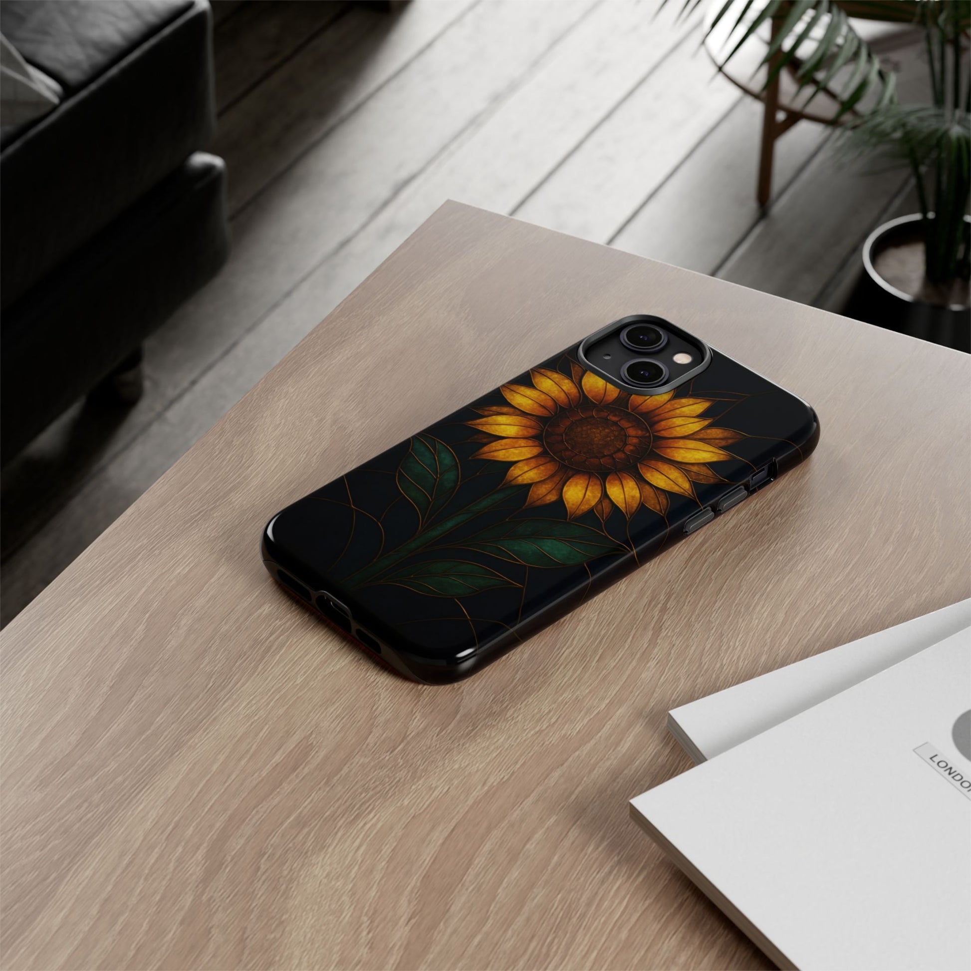 Printify Phone Case Stained-Glass Sunflower Phone Case 🌻✨