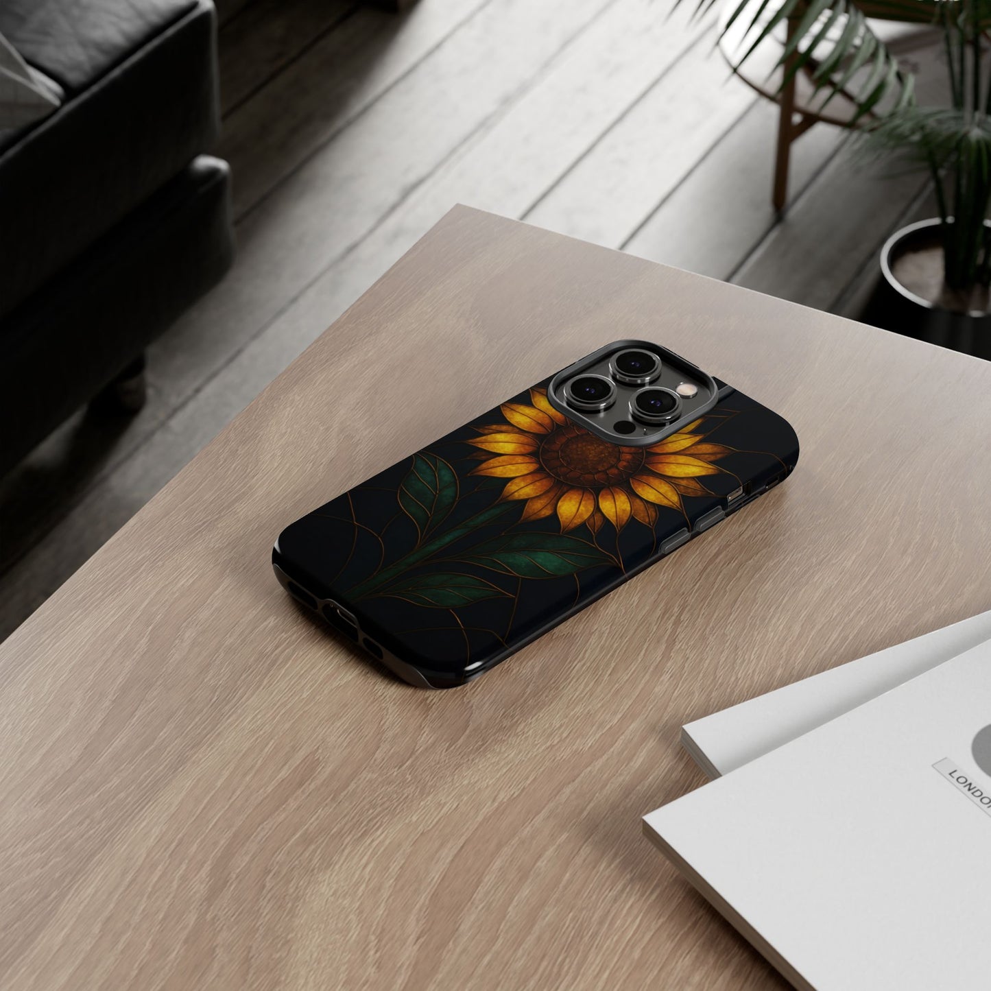 Printify Phone Case Stained-Glass Sunflower Phone Case 🌻✨