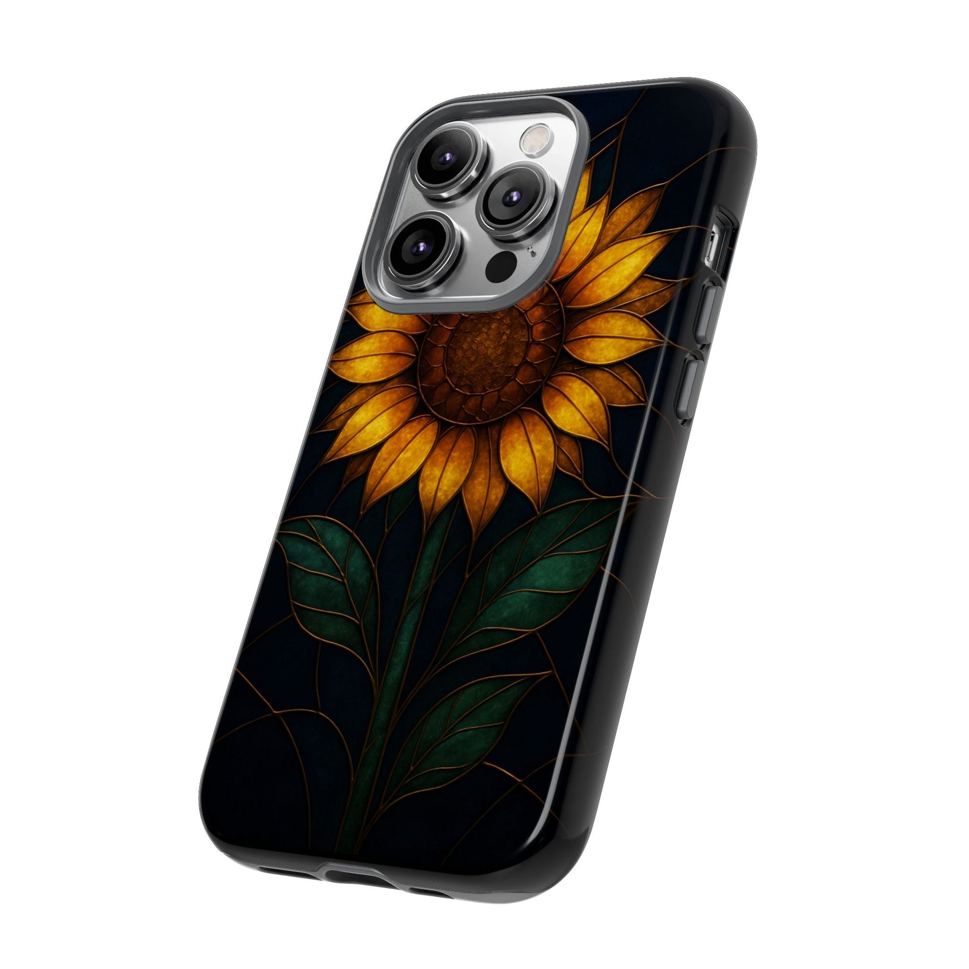 Printify Phone Case Stained-Glass Sunflower Phone Case 🌻✨
