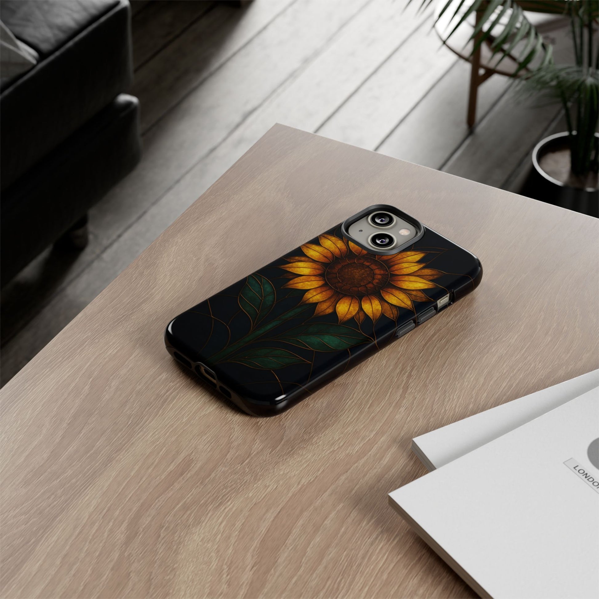 Printify Phone Case Stained-Glass Sunflower Phone Case 🌻✨