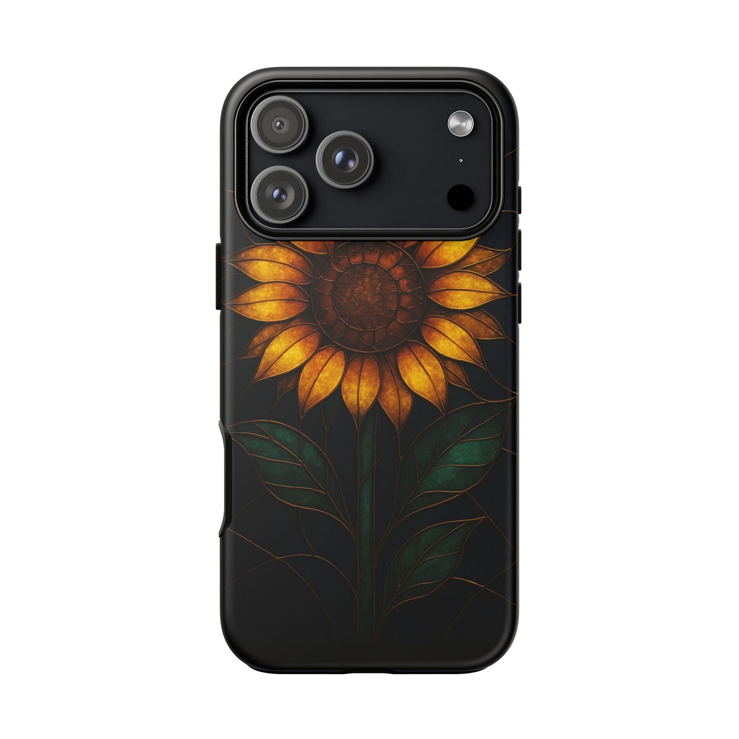 Printify Phone Case iPhone 17 Pro Max / Matte Stained-Glass Sunflower Phone Case 🌻✨