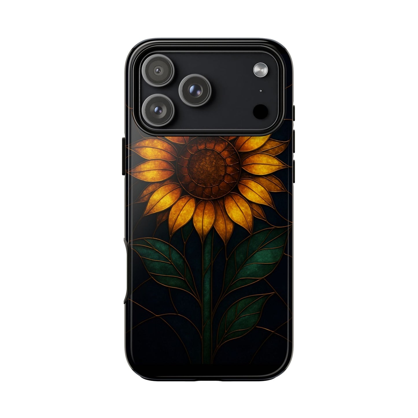 Printify Phone Case iPhone 17 Pro Max / Glossy Stained-Glass Sunflower Phone Case 🌻✨