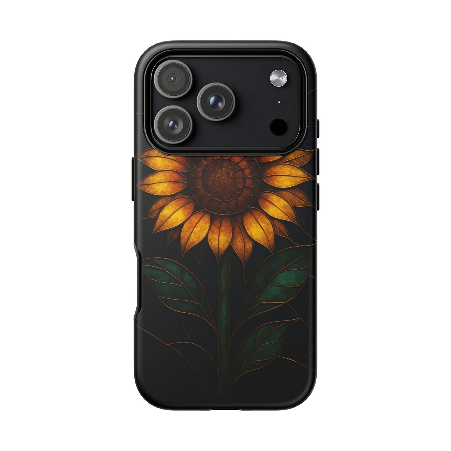Printify Phone Case iPhone 17 Pro / Matte Stained-Glass Sunflower Phone Case 🌻✨