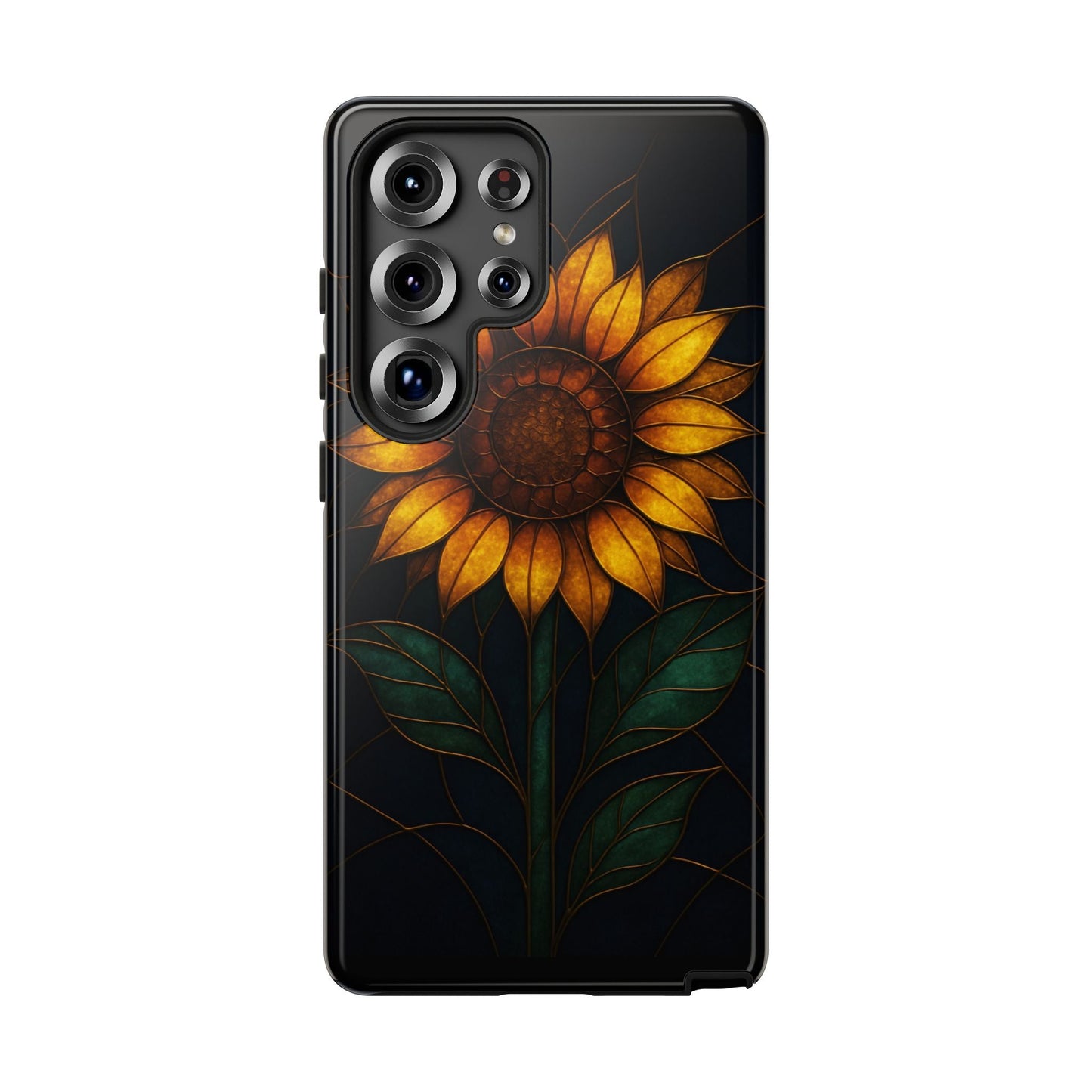 Printify Phone Case Samsung Galaxy S25 Ultra / Glossy Stained-Glass Sunflower Phone Case 🌻✨