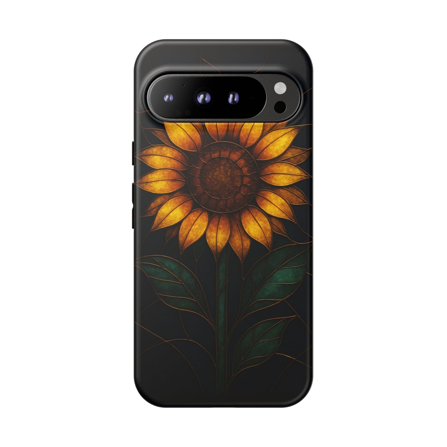 Printify Phone Case Google Pixel 9 Pro XL / Matte Stained-Glass Sunflower Phone Case 🌻✨