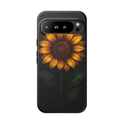 Printify Phone Case Google Pixel 9 Pro XL / Matte Stained-Glass Sunflower Phone Case 🌻✨