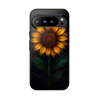 Printify Phone Case Google Pixel 9 Pro XL / Glossy Stained-Glass Sunflower Phone Case 🌻✨