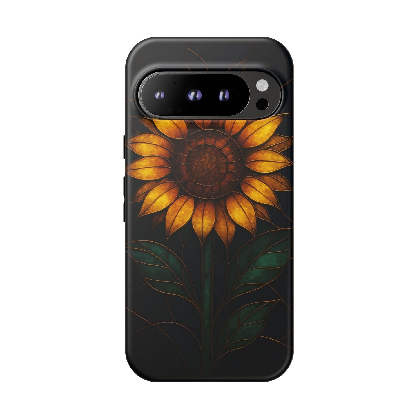 Printify Phone Case Google Pixel 9 Pro / Matte Stained-Glass Sunflower Phone Case 🌻✨