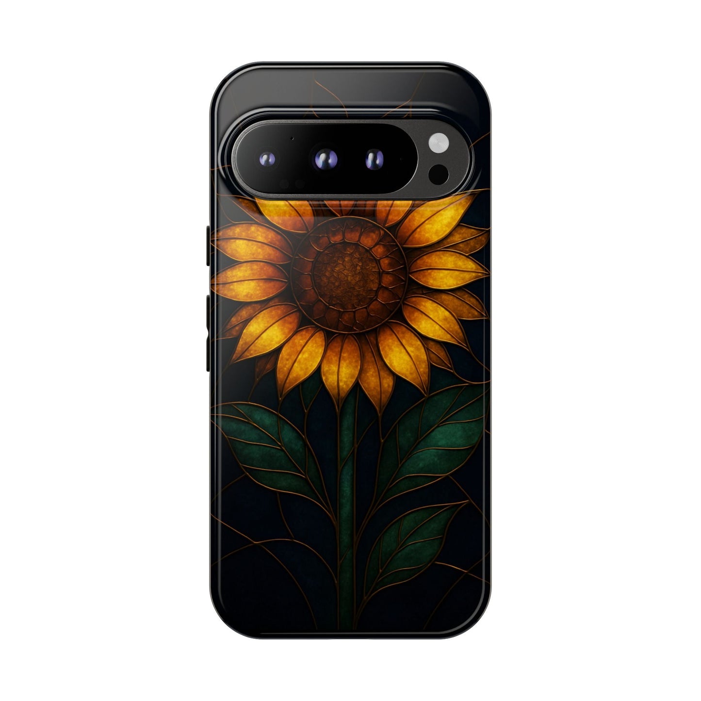 Printify Phone Case Google Pixel 9 Pro / Glossy Stained-Glass Sunflower Phone Case 🌻✨