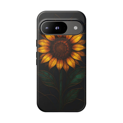 Printify Phone Case Google Pixel 9 / Matte Stained-Glass Sunflower Phone Case 🌻✨