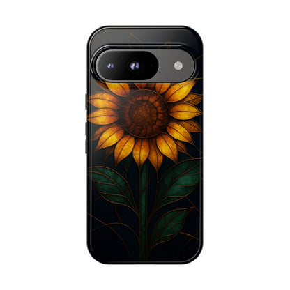 Printify Phone Case Google Pixel 9 / Glossy Stained-Glass Sunflower Phone Case 🌻✨