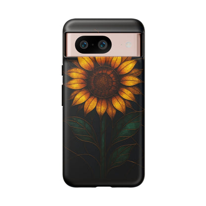 Printify Phone Case Google Pixel 8 / Matte Stained-Glass Sunflower Phone Case 🌻✨